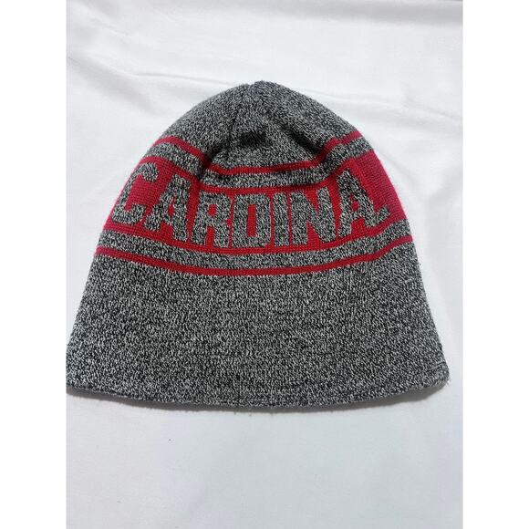 Stanford Cardinal Knit Beanie Hat Gray Red S Logo Winter Cap Adult One Size - Picture 2 of 5